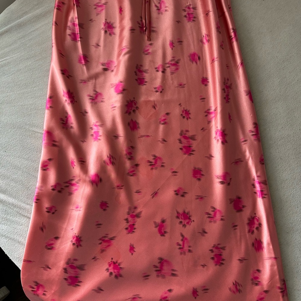 Floral Lace Trim Nightgown - Pink - Picture 3 of 3